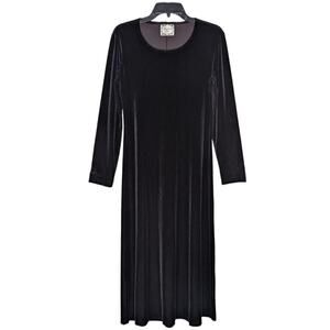 VINTAGE Dressing Clio Black Velvet Maxi Dress Size M
